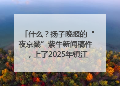 什么？扬子晚报的“夜京畿”紫牛新闻稿件，上了2025年镇江中考模拟卷！