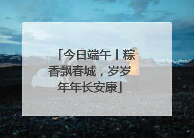 今日端午丨粽香飘春城，岁岁年年长安康