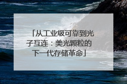 从工业级可靠到光子互连：美光颗粒的下一代存储革命