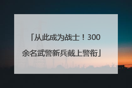 从此成为战士！300余名武警新兵戴上警衔