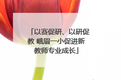 以赛促研、以研促教 峨眉一小促进新教师专业成长