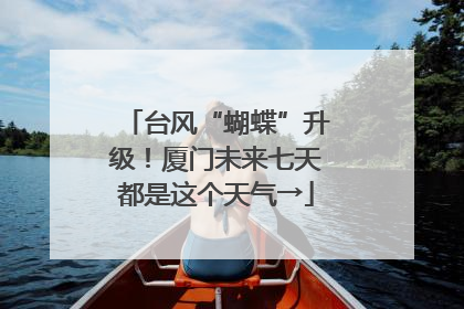 台风“蝴蝶”升级！厦门未来七天都是这个天气→