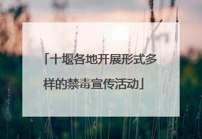 十堰各地开展形式多样的禁毒宣传活动