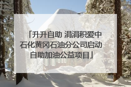 升升自助 涓涓积爱中石化黄冈石油分公司启动自助加油公益项目