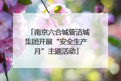 南京六合城管洁城集团开展“安全生产月”主题活动