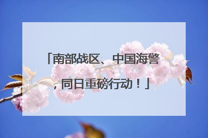 南部战区、中国海警，同日重磅行动！