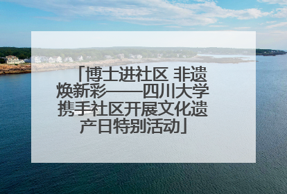 博士进社区 非遗焕新彩——四川大学携手社区开展文化遗产日特别活动