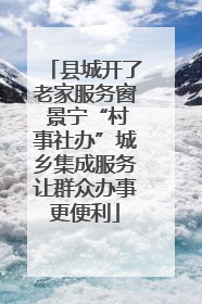 县城开了老家服务窗 景宁“村事社办”城乡集成服务让群众办事更便利
