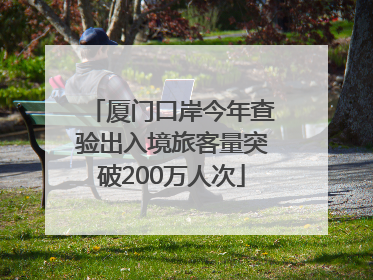 厦门口岸今年查验出入境旅客量突破200万人次