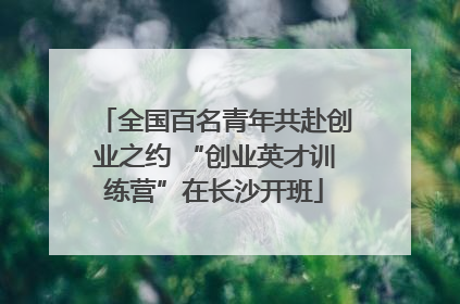 全国百名青年共赴创业之约 “创业英才训练营”在长沙开班