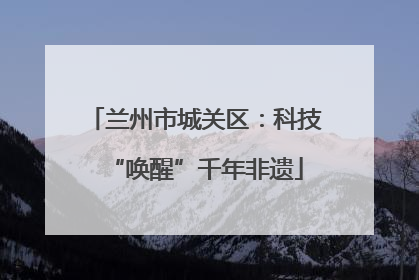 兰州市城关区：科技“唤醒”千年非遗