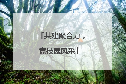 共建聚合力，竞技展风采