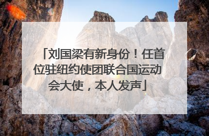 刘国梁有新身份！任首位驻纽约使团联合国运动会大使，本人发声
