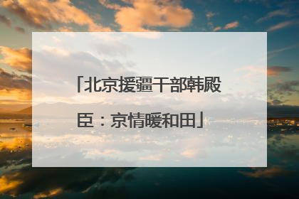 北京援疆干部韩殿臣：京情暖和田