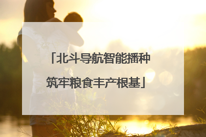 北斗导航智能播种 筑牢粮食丰产根基