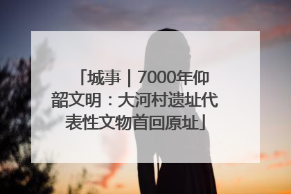 城事｜7000年仰韶文明：大河村遗址代表性文物首回原址