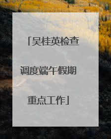 吴桂英检查调度端午假期重点工作