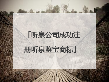 听泉公司成功注册听泉鉴宝商标