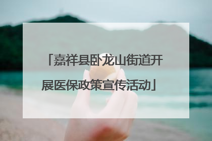 嘉祥县卧龙山街道开展医保政策宣传活动