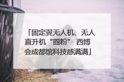 固定翼无人机、无人直升机“圈粉” 西博会成都馆科技感满满