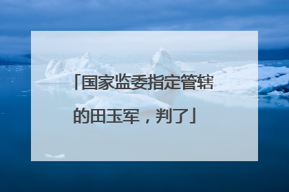 国家监委指定管辖的田玉军，判了
