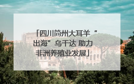 四川简州大耳羊“出海”乌干达 助力非洲养殖业发展