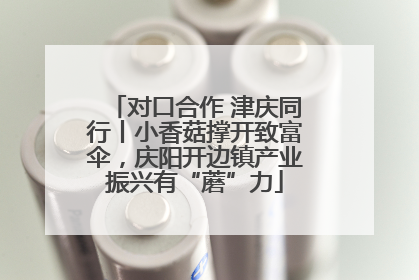 对口合作 津庆同行丨小香菇撑开致富伞，庆阳开边镇产业振兴有“蘑”力