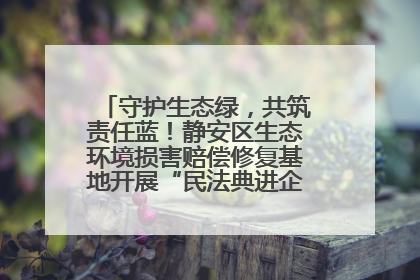 守护生态绿，共筑责任蓝！静安区生态环境损害赔偿修复基地开展“民法典进企业”环保专题活动
