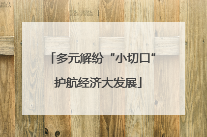 多元解纷“小切口” 护航经济大发展
