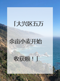 大兴区五万余亩小麦开始收获啦！