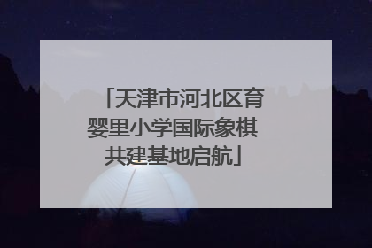 天津市河北区育婴里小学国际象棋共建基地启航