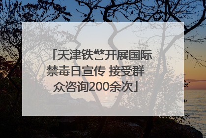 天津铁警开展国际禁毒日宣传 接受群众咨询200余次