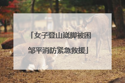 女子登山崴脚被困 邹平消防紧急救援