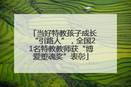 当好特教孩子成长“引路人”，全国21名特教教师获“博爱塑魂奖”表彰