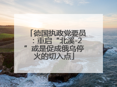德国执政党要员：重启“北溪-2”或是促成俄乌停火的切入点