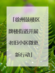 徐州鼓楼区牌楼街道开展老旧小区微更新行动