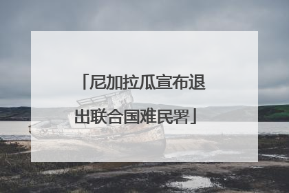 尼加拉瓜宣布退出联合国难民署