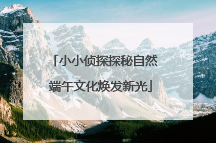 小小侦探探秘自然 端午文化焕发新光