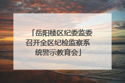 岳阳楼区纪委监委召开全区纪检监察系统警示教育会