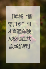 峄城“榴枣归乡”引才直通车驶入校地企共赢新航程