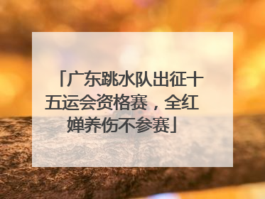 广东跳水队出征十五运会资格赛，全红婵养伤不参赛