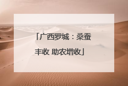 广西罗城：桑蚕丰收 助农增收