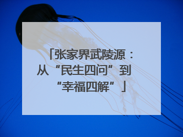 张家界武陵源：从“民生四问”到“幸福四解”