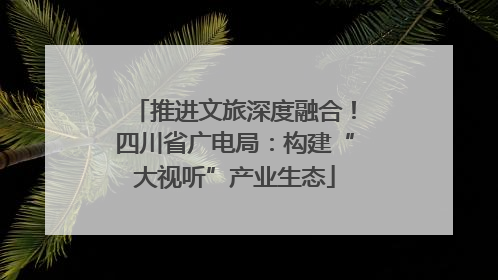 推进文旅深度融合！四川省广电局：构建“大视听”产业生态