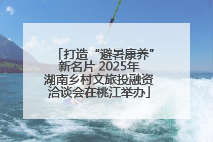 打造“避暑康养”新名片 2025年湖南乡村文旅投融资洽谈会在桃江举办
