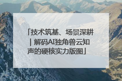 技术筑基、场景深耕｜解码AI独角兽云知声的硬核实力版图