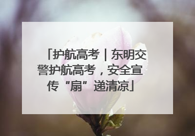 护航高考｜东明交警护航高考，安全宣传“扇”递清凉