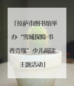 拉萨市图书馆举办“雪域探险·书香奇缘”少儿阅读主题活动