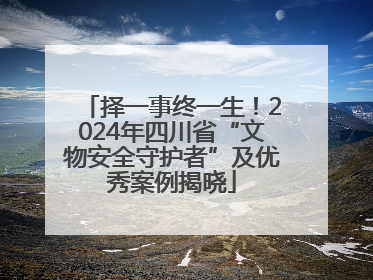 择一事终一生！2024年四川省“文物安全守护者”及优秀案例揭晓
