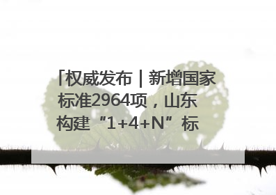 权威发布｜新增国家标准2964项，山东构建“1+4+N”标准化创新发展新格局